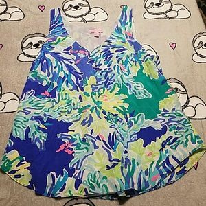 Lilly Pulitzer Wade and Sea silk tank med
